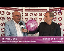 Baden-Badener OB-Kandidat Thomas Jung vier Tage vor der Wahl