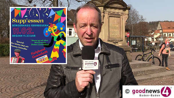 Baden-Badener Narren laden zum traditionellen Suppenessen – Emotionaler Auftritt von Tommy Schindler in Oberbeuern erwartet Baden-Badener Narren laden zum traditionellen Suppenessen – Emotionaler Auftritt von Tommy Schindler in Oberbeuern erwartet