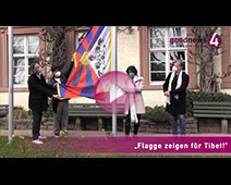 Tibet-Flagge weht über Baden-Baden | Margret Mergen, Ralf Bauer, Marc Marshall 
