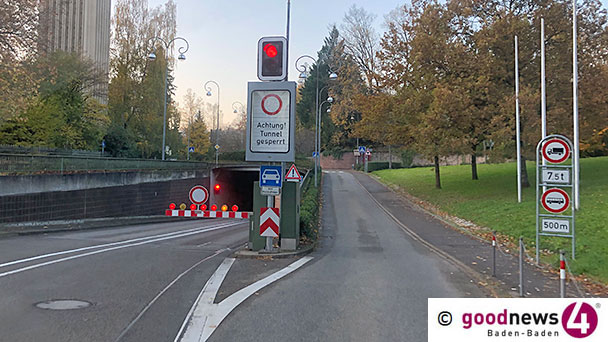Ab Montag wird es in Baden-Baden noch enger – Michaelstunnel für eine Woche gesperrt Ab Montag wird es in Baden-Baden noch enger – Michaelstunnel für eine Woche gesperrt