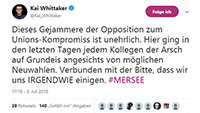 #Social Media Baden-Baden - CDU-Politiker Kai Whittaker: „Arsch auf Grundeis“ - „Wir wollen unseren alten Kaiser Borax wieder haben“