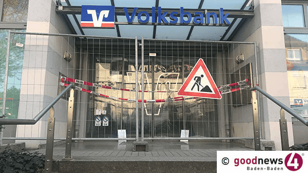 Angriffe auf zwei Volksbank-Filialen in Baden-Baden – Fünf Geldautomaten zerstört – Auch Attacken am Bahnhof