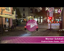 Die Stadträte „Poller-Engel“ Werner Schmoll, SPD, und Thomas Schindler, FBB