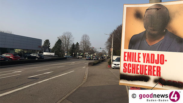 Schmierereien in Sinzheim – „Rassisten im Dorf sind eine Schande“ – SPD-Kandidat Emile Yadjo-Scheuerer betroffen 