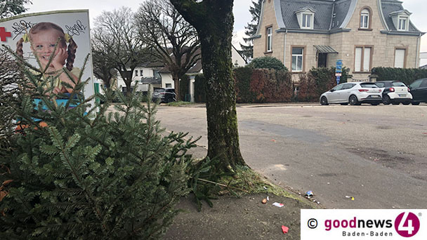 Schmuckloses Ende der Weihnachtsbäume – Baumsammlung in Baden-Baden zwischen 8. und 12. Januar