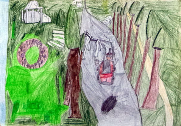 Welterbe Baden-Baden und seine jungen Künstler – Motiv von Illia, 9 Jahre alt