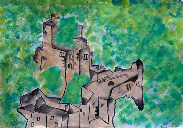 Welterbe Baden-Baden und seine jungen Künstler – Motiv von Jasmin und Rita, 11 Jahre alt Welterbe Baden-Baden und seine jungen Künstler – Motiv von Jasmin und Rita, 11 Jahre alt