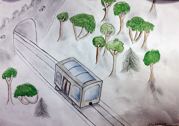 Welterbe Baden-Baden und seine jungen Künstler – Motiv von Julian, 10 Jahre alt