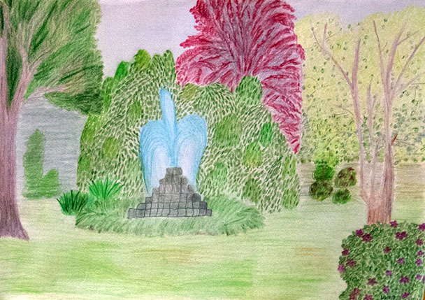 Welterbe Baden-Baden und seine jungen Künstler – Motiv von Lars, 9 Jahre alt