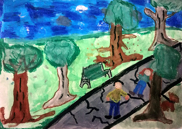 Welterbe Baden-Baden und seine jungen Künstler – Motiv von Sebastian, 8 Jahre alt