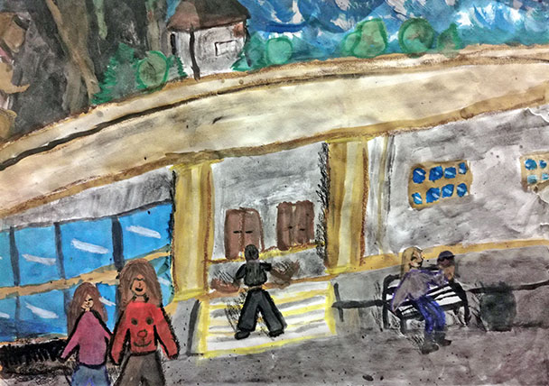 Welterbe Baden-Baden und seine jungen Künstler – Motiv von Sofia, 10 Jahre alt