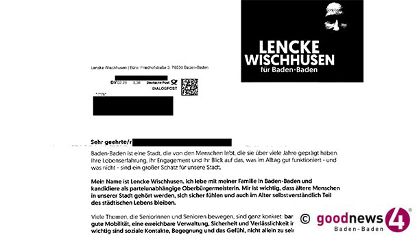 Zweifel an Wischhusen-Brief – „Parteiunabhängige Oberbürgermeisterin“ – Auch ältere Leute lassen sich nicht gerne anschwindeln 