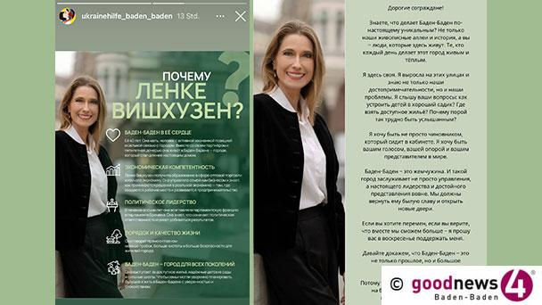 OB-Wahlkampf in Baden-Baden nun auf Russisch – „Ukrainehilfe“ wirbt für OB-Kandidatin Wischhusen – CDU-Gemeinderatskandidaten aktiv OB-Wahlkampf in Baden-Baden nun auf Russisch – „Ukrainehilfe“ wirbt für OB-Kandidatin Wischhusen – CDU-Gemeinderatskandidaten aktiv